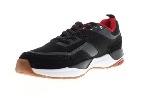 DC E Tribeka ADYS700173 Mens Black Nubuck Athletic Lace Up Skate Shoes