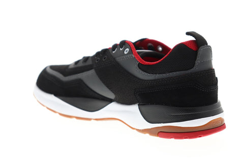 DC E Tribeka ADYS700173 Mens Black Nubuck Athletic Lace Up Skate Shoes