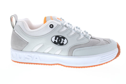 DC Lukoda ADYS100575 Mens White Leather Skate Inspired Sneakers Shoes