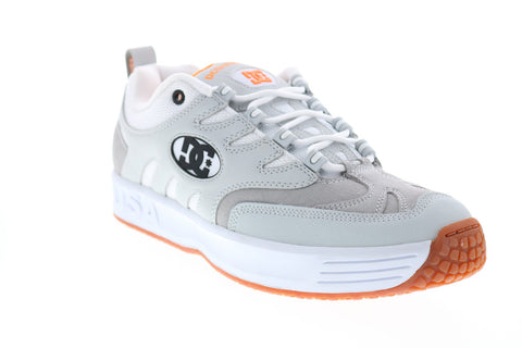 DC Lukoda ADYS100575 Mens White Leather Skate Inspired Sneakers Shoes