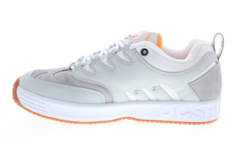 DC Lukoda ADYS100575 Mens White Leather Skate Inspired Sneakers Shoes