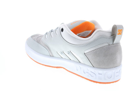 DC Lukoda ADYS100575 Mens White Leather Skate Inspired Sneakers Shoes