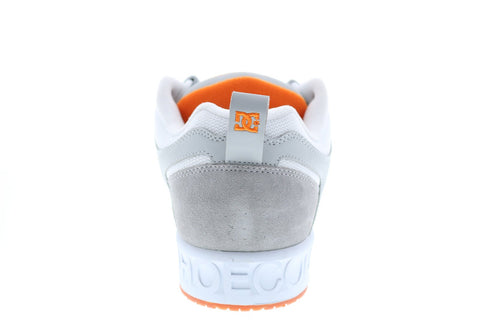 DC Lukoda ADYS100575 Mens White Leather Skate Inspired Sneakers Shoes