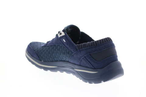 Earth Inc. Agile Woven Womens Blue Canvas Lace Up Lifestyle Sneakers Shoes