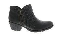 Earth Origins Oakland Alexis Womens Black Leather Ankle & Booties Boots