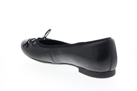 Earth Inc. Alina Soft Leather Womens Black Slip On Ballet Flats Shoes