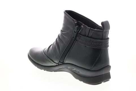 Earth Inc. Alta Side Zip Womens Black Leather Zipper Ankle & Booties Boots