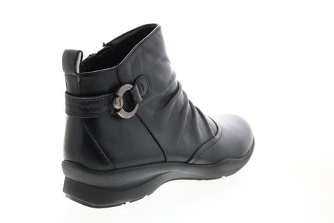 Earth Inc. Alta Side Zip Womens Black Leather Zipper Ankle & Booties Boots