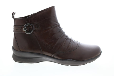 Earth Inc. Alta Side Zip Womens Brown Leather Zipper Ankle & Booties Boots