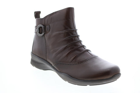 Earth Inc. Alta Side Zip Womens Brown Leather Zipper Ankle & Booties Boots