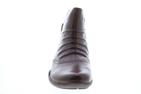 Earth Inc. Alta Side Zip Womens Brown Leather Zipper Ankle & Booties Boots