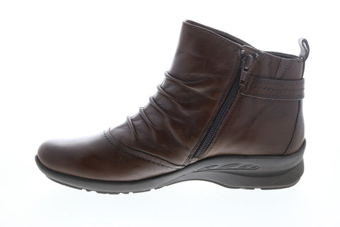 Earth Inc. Alta Side Zip Womens Brown Leather Zipper Ankle & Booties Boots