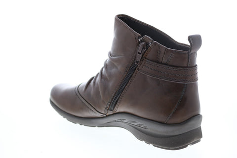 Earth Inc. Alta Side Zip Womens Brown Leather Zipper Ankle & Booties Boots