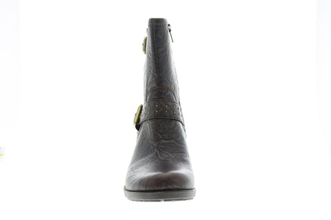 Earth Inc. Denali Altitude Metallic Leather Womens Brown Mid Calf Boots