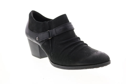 Earth Inc. Angel Shootie Womens Black Leather Strap Ankle & Booties Boots