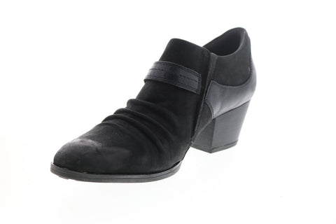 Earth Inc. Angel Shootie Womens Black Leather Strap Ankle & Booties Boots