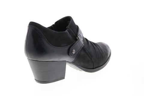 Earth Inc. Angel Shootie Womens Black Leather Strap Ankle & Booties Boots