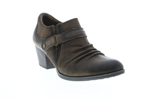 Earth Inc. Angel Shootie Womens Brown Leather Strap Ankle & Booties Boots