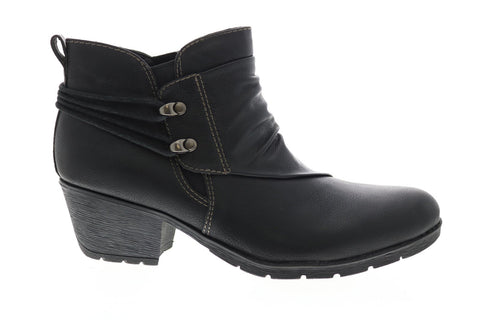 Earth Origins Anika Womens Black Synthetic Zipper Ankle & Booties Boots