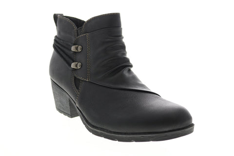 Earth Origins Anika Womens Black Synthetic Zipper Ankle & Booties Boots