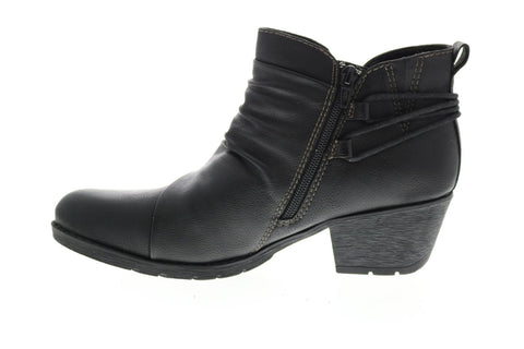 Earth Origins Anika Womens Black Synthetic Zipper Ankle & Booties Boots