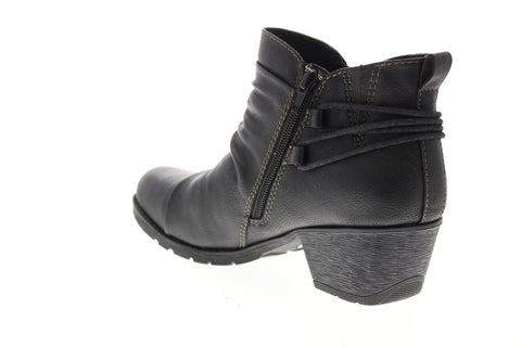 Earth Origins Anika Womens Black Synthetic Zipper Ankle & Booties Boots
