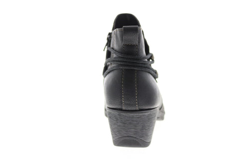 Earth Origins Anika Womens Black Synthetic Zipper Ankle & Booties Boots