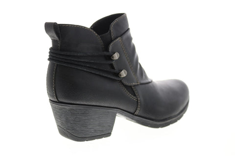 Earth Origins Anika Womens Black Synthetic Zipper Ankle & Booties Boots