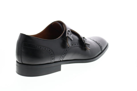 Bruno Magli Anzio Mens Black Leather Strap Oxfords & Lace Ups Monk Strap Shoes