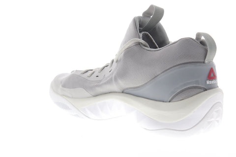 Reebok Zpump Rise The Pump Mens Gray Mesh Athletic Basketball Shoes