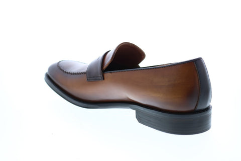 Bruno Magli Arezzo Mens Brown Leather Slip On Loafers & Slip Ons Penny Shoes