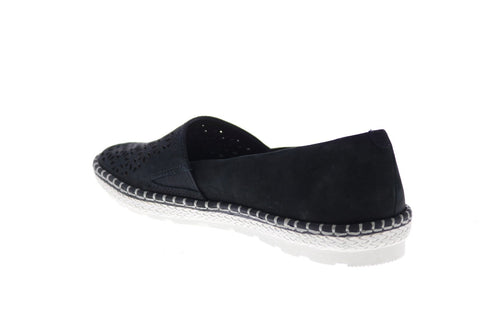 Earth Inc. Artemis Soft Buck Womens Black Nubuck Loafer Flats Shoes