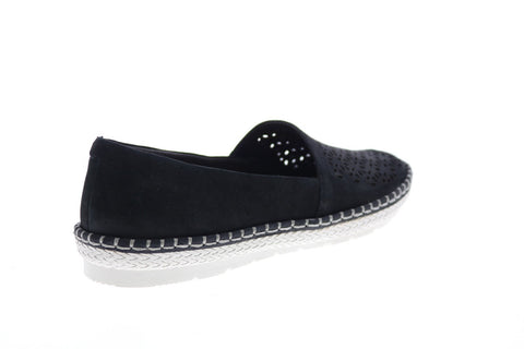 Earth Inc. Artemis Soft Buck Womens Black Nubuck Loafer Flats Shoes