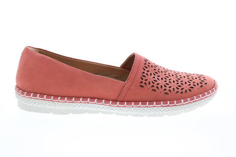 Earth Inc. Artemis Soft Buck Womens Pink Leather Loafer Flats Shoes