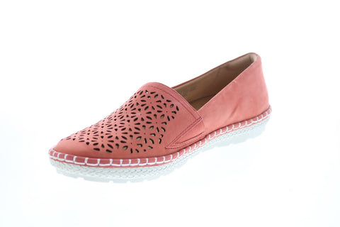 Earth Inc. Artemis Soft Buck Womens Pink Leather Loafer Flats Shoes