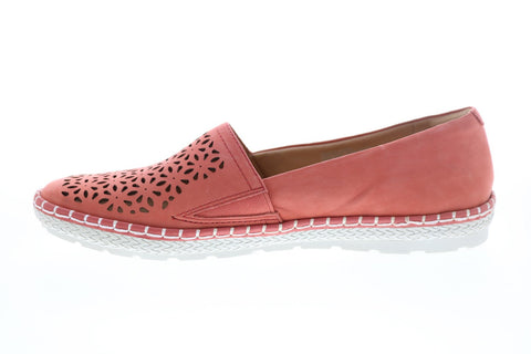 Earth Inc. Artemis Soft Buck Womens Pink Leather Loafer Flats Shoes