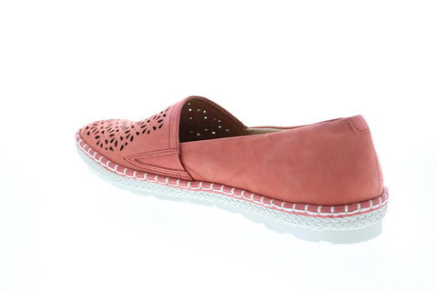Earth Inc. Artemis Soft Buck Womens Pink Leather Loafer Flats Shoes