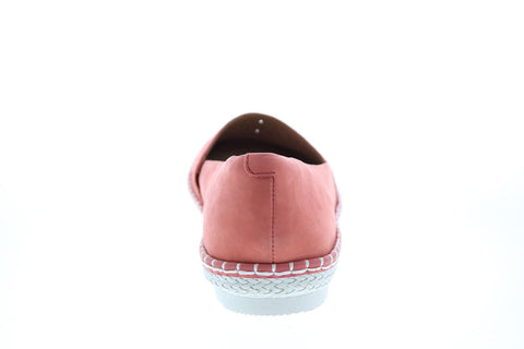 Earth Inc. Artemis Soft Buck Womens Pink Leather Loafer Flats Shoes