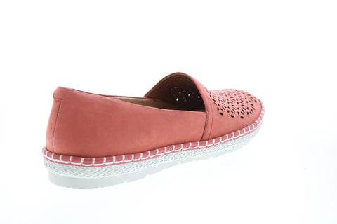 Earth Inc. Artemis Soft Buck Womens Pink Leather Loafer Flats Shoes