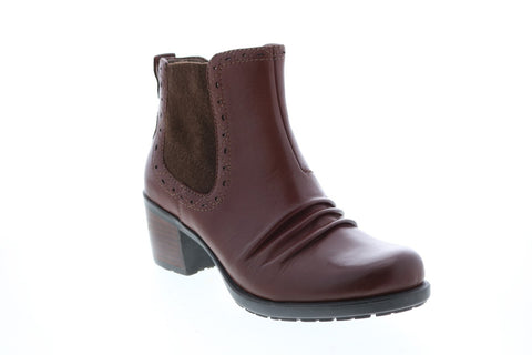 Earth Inc. Denali Aspect Leather Womens Brown Leather Slip On Chelsea Boots