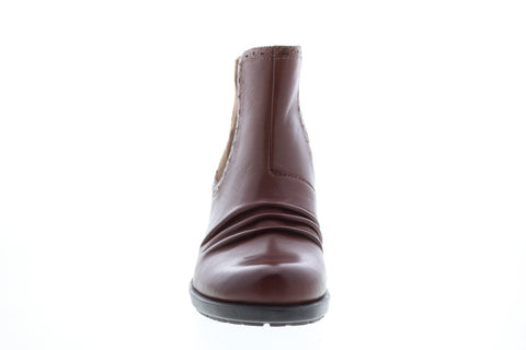 Earth Inc. Denali Aspect Leather Womens Brown Leather Slip On Chelsea Boots