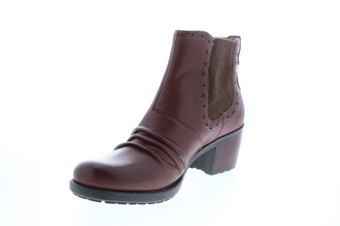 Earth Inc. Denali Aspect Leather Womens Brown Leather Slip On Chelsea Boots