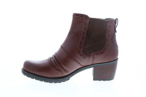 Earth Inc. Denali Aspect Leather Womens Brown Leather Slip On Chelsea Boots