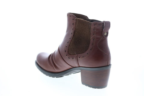 Earth Inc. Denali Aspect Leather Womens Brown Leather Slip On Chelsea Boots