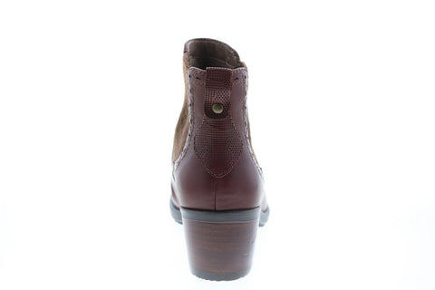 Earth Inc. Denali Aspect Leather Womens Brown Leather Slip On Chelsea Boots