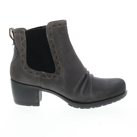 Earth Inc. Denali Aspect Suede Womens Gray Suede Slip On Chelsea Boots