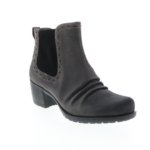 Earth Inc. Denali Aspect Suede Womens Gray Suede Slip On Chelsea Boots