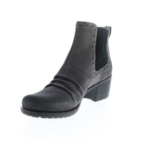Earth Inc. Denali Aspect Suede Womens Gray Suede Slip On Chelsea Boots