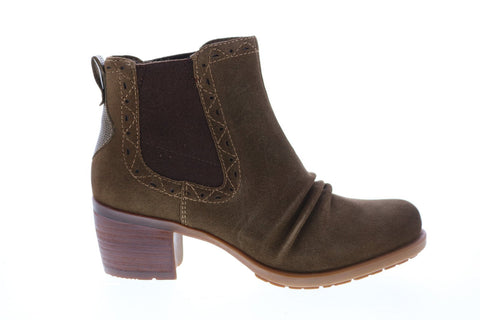 Earth Inc. Denali Aspect Suede Womens Brown Suede Slip On Chelsea Boots