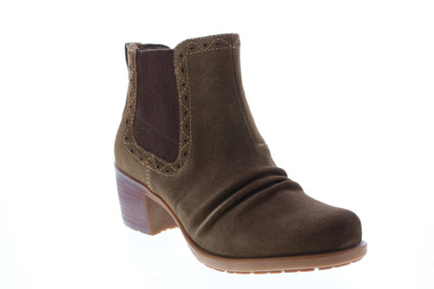 Earth Inc. Denali Aspect Suede Womens Brown Suede Slip On Chelsea Boots